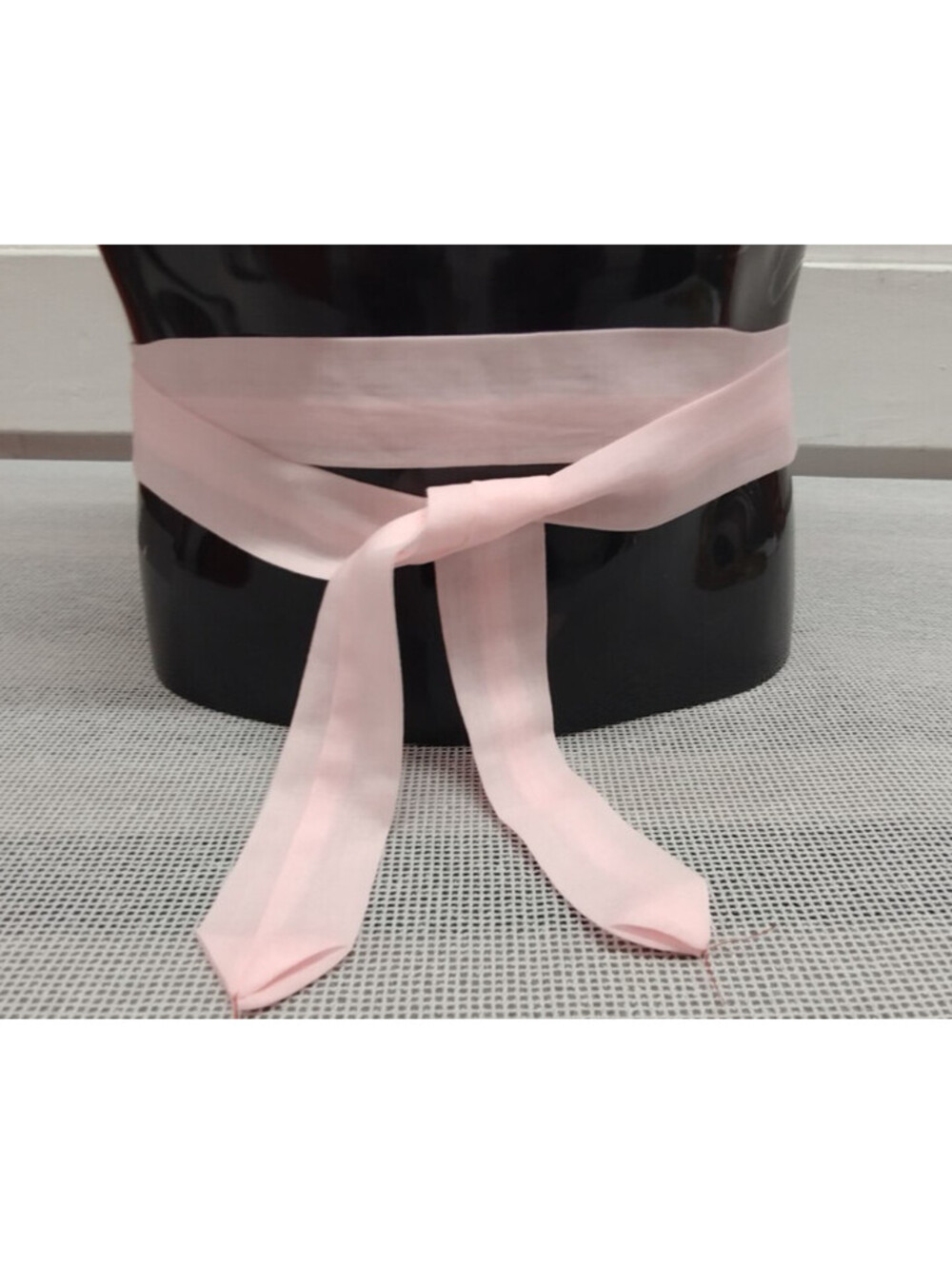 Vintage 1980s 70s Light Pink Sash Obi Belt 82 inches long GAUZY COTTON BLEND 80s